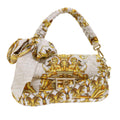 FENDI Baguette Shoulder Bag Polyester 2way White 8BR600 AK2D 48072A
