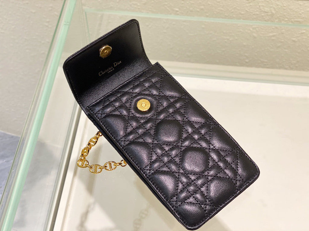 GLAMI Caro Phone Holder With Chain Black, For Women, WomenÃ¢â‚¬â„¢s Handbags 7.5in/18.5cm CD S5105UWHC_M900