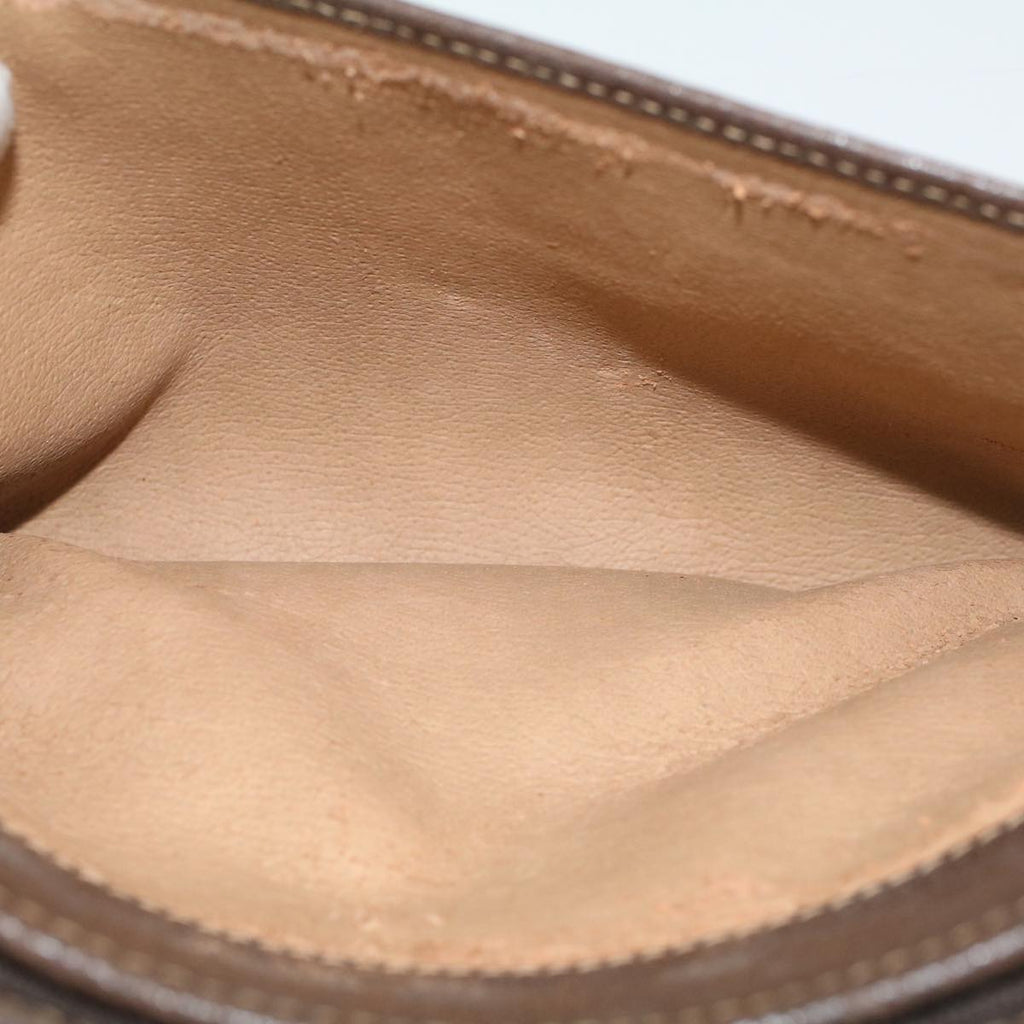 GUCCI GG Canvas Clutch Bag PVC Leather Beige 97.01.037 48147