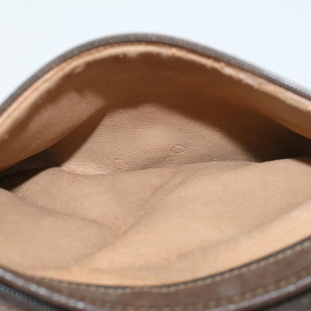 GUCCI GG Canvas Clutch Bag PVC Leather Beige 97.01.037 48147