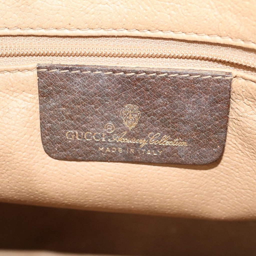 GUCCI GG Canvas Clutch Bag PVC Leather Beige 97.01.037 48147