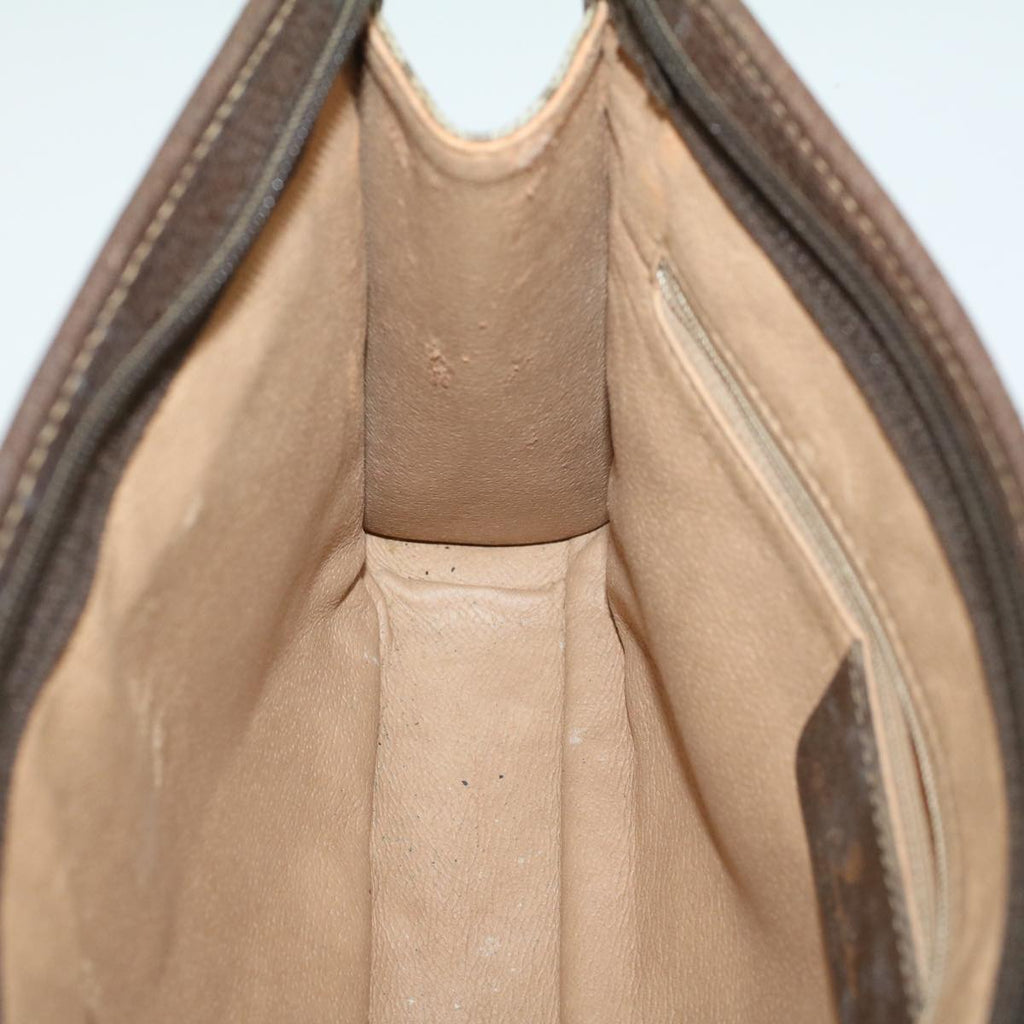GUCCI GG Canvas Clutch Bag PVC Leather Beige 97.01.037 48147