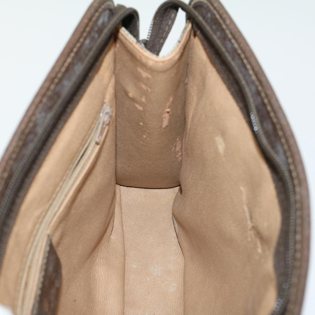 GUCCI GG Canvas Clutch Bag PVC Leather Beige 97.01.037 48147