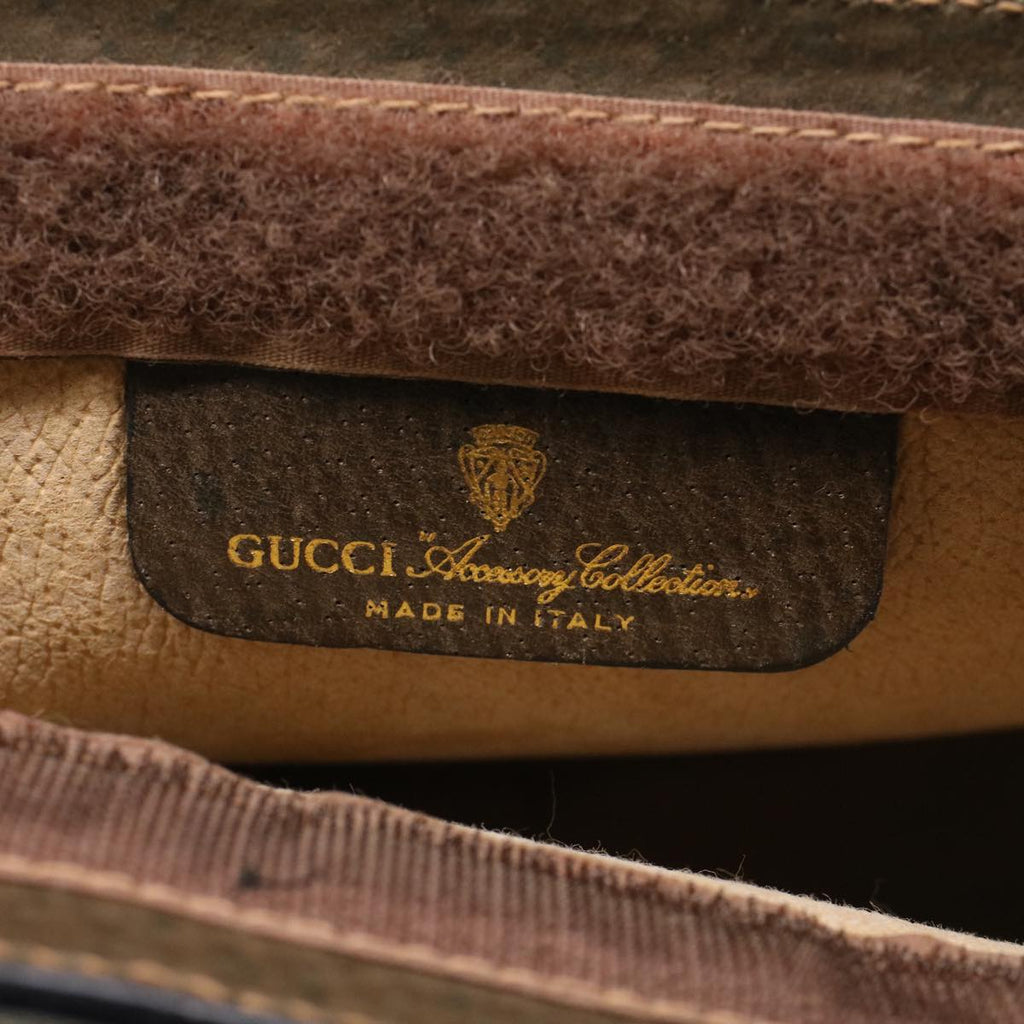 GUCCI GG Canvas Web Sherry Line Clutch Bag Beige Red Green 89.01.001 48199