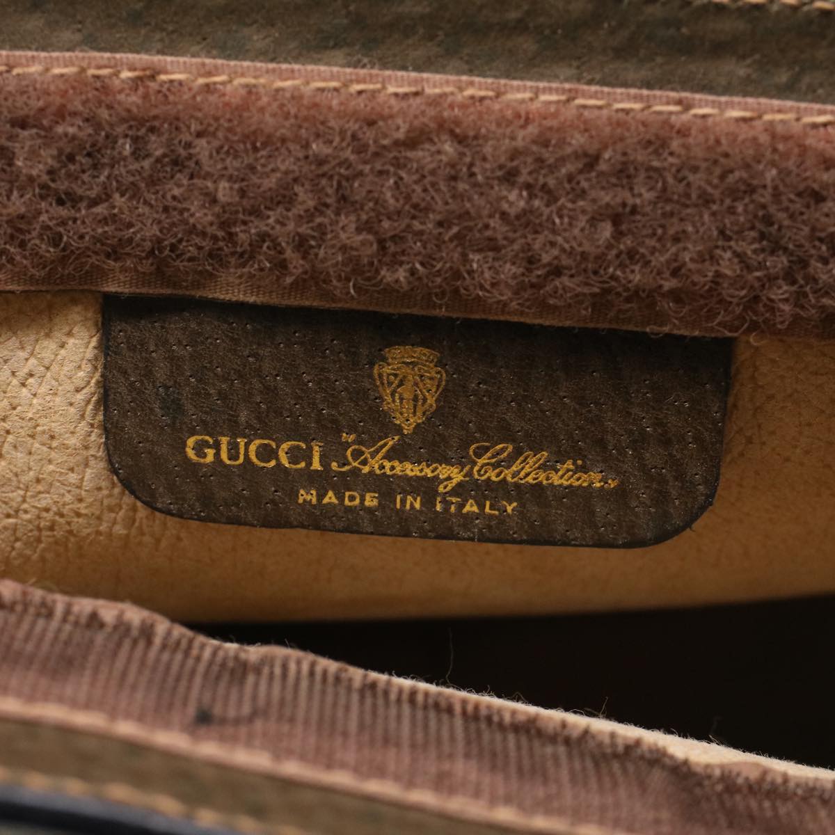 GUCCI GG Canvas Web Sherry Line Clutch Bag Beige Red Green 89.01.001 48199