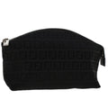 FENDI Zucchino Canvas Pouch Black 48217