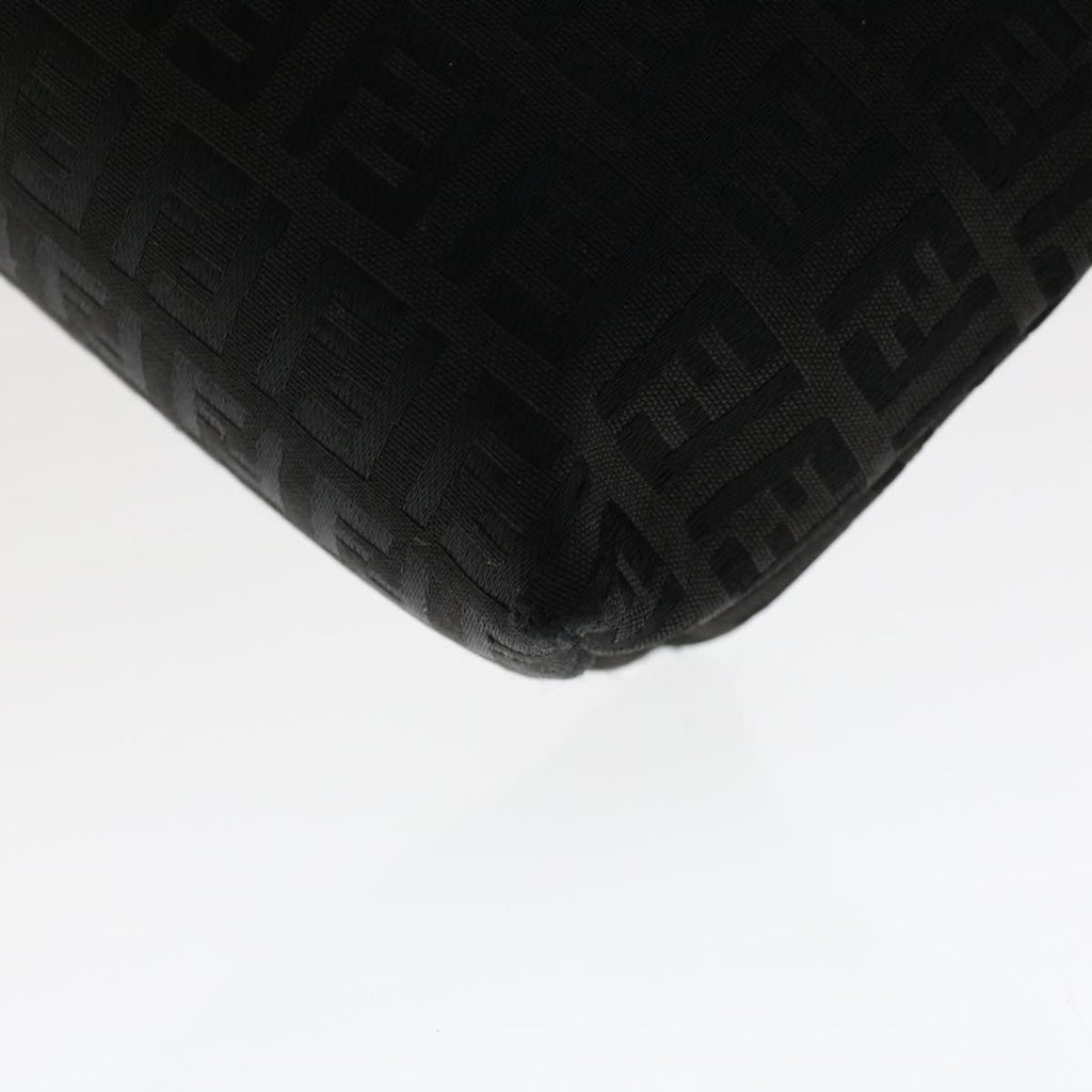 FENDI Zucchino Canvas Pouch Black 48217