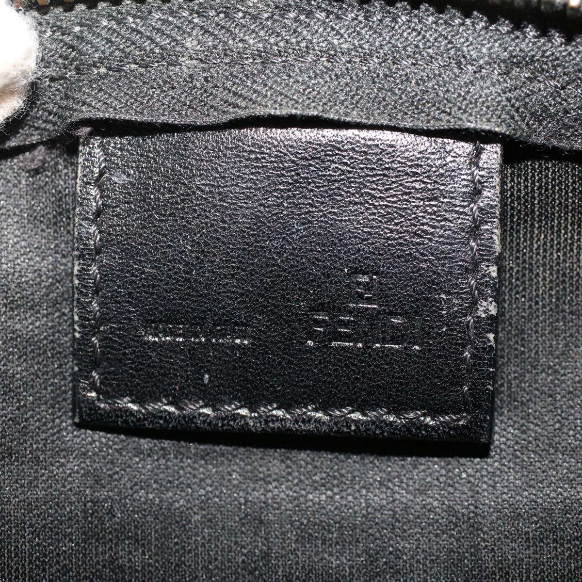 FENDI Zucchino Canvas Pouch Black 48217