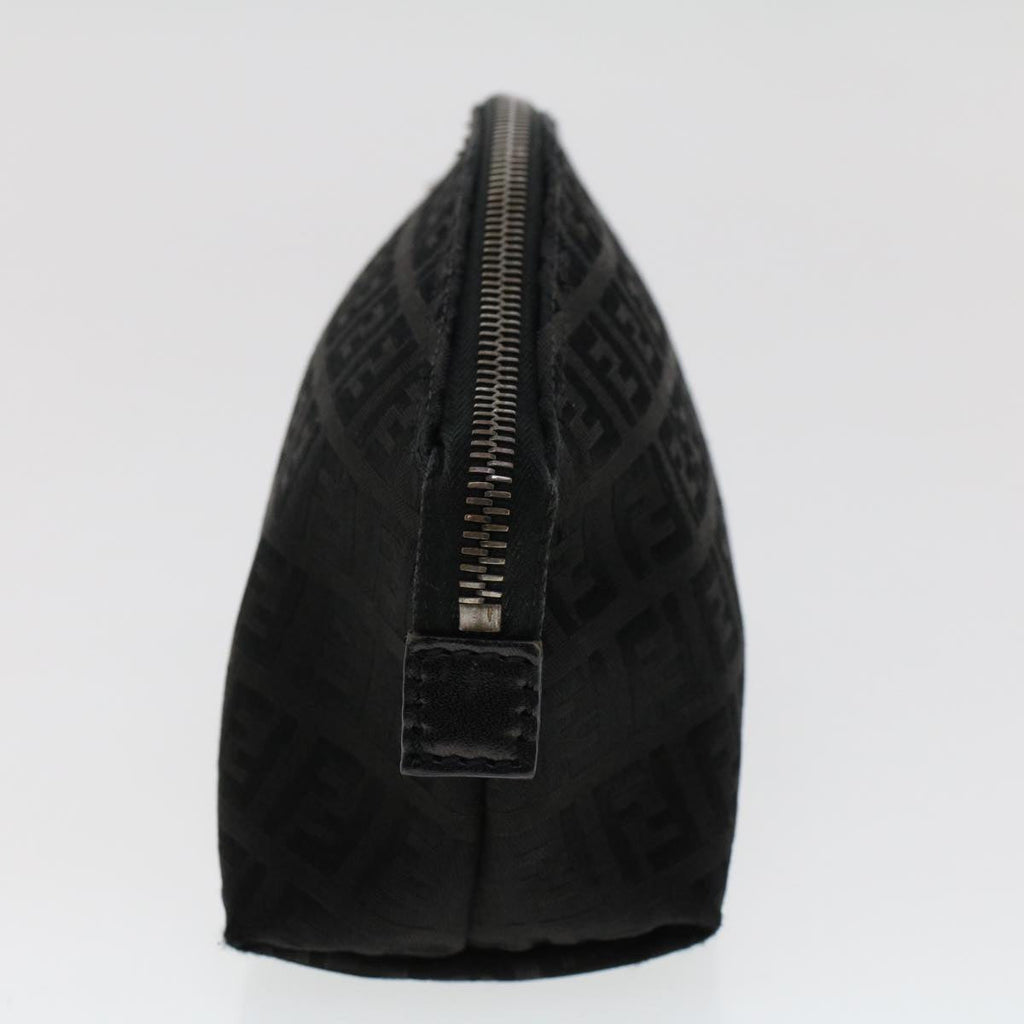 FENDI Zucchino Canvas Pouch Black 48217