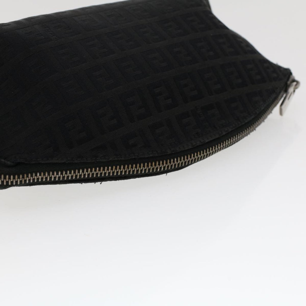 FENDI Zucchino Canvas Pouch Black 48217