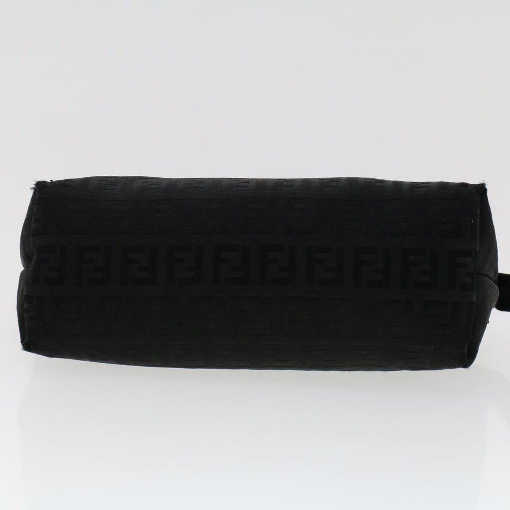 FENDI Zucchino Canvas Pouch Black 48217