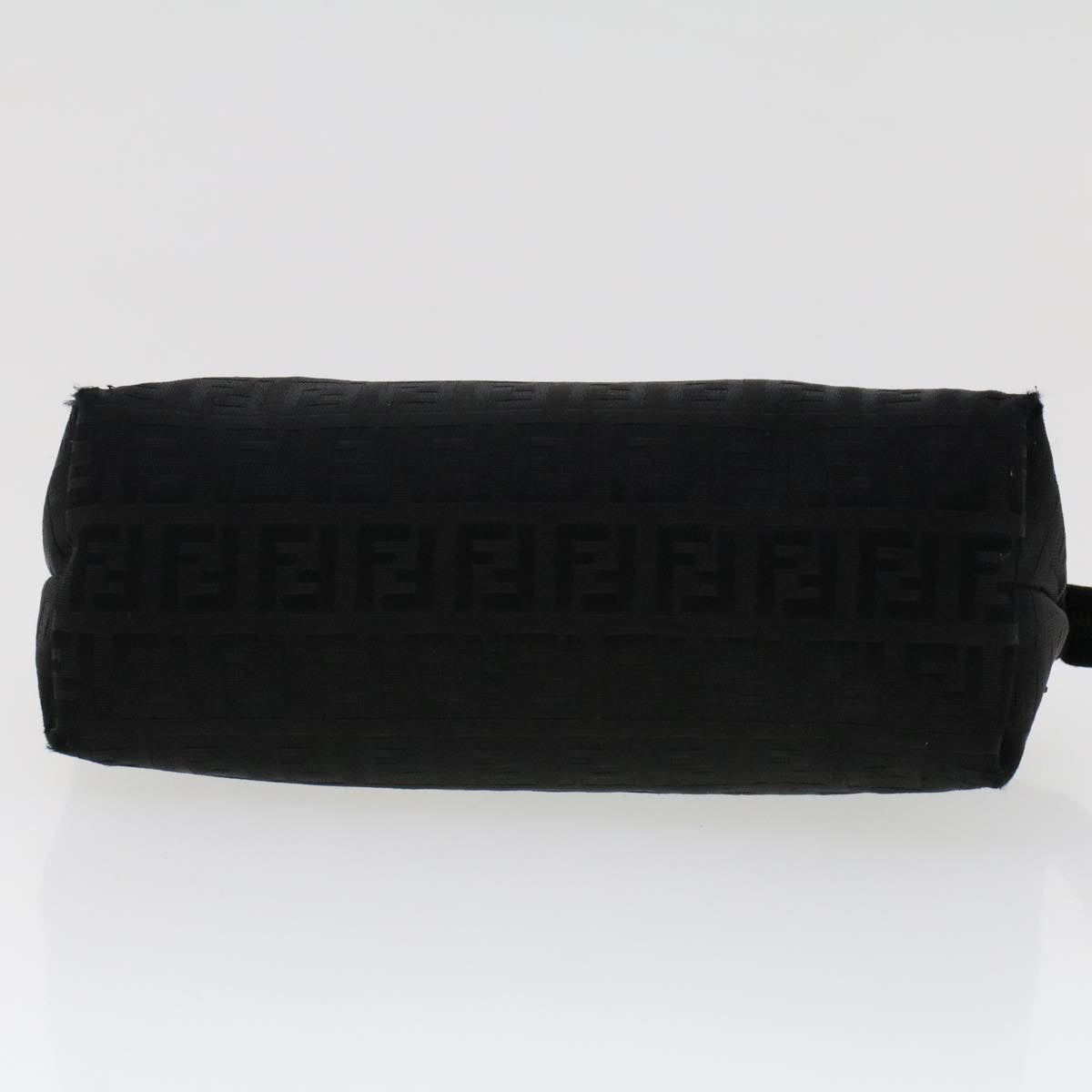 FENDI Zucchino Canvas Pouch Black 48217