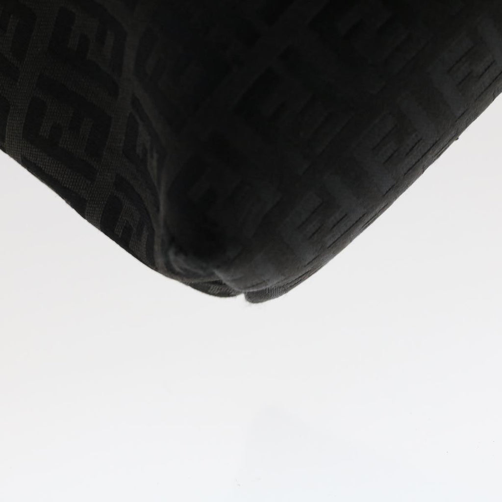 FENDI Zucchino Canvas Pouch Black 48217