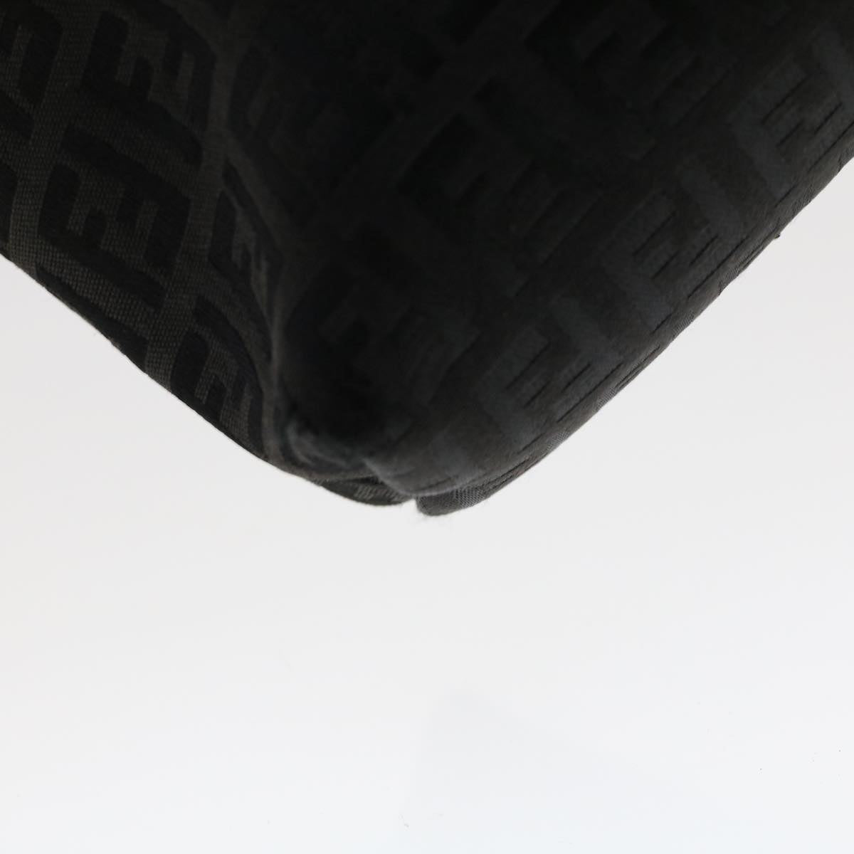 FENDI Zucchino Canvas Pouch Black 48217
