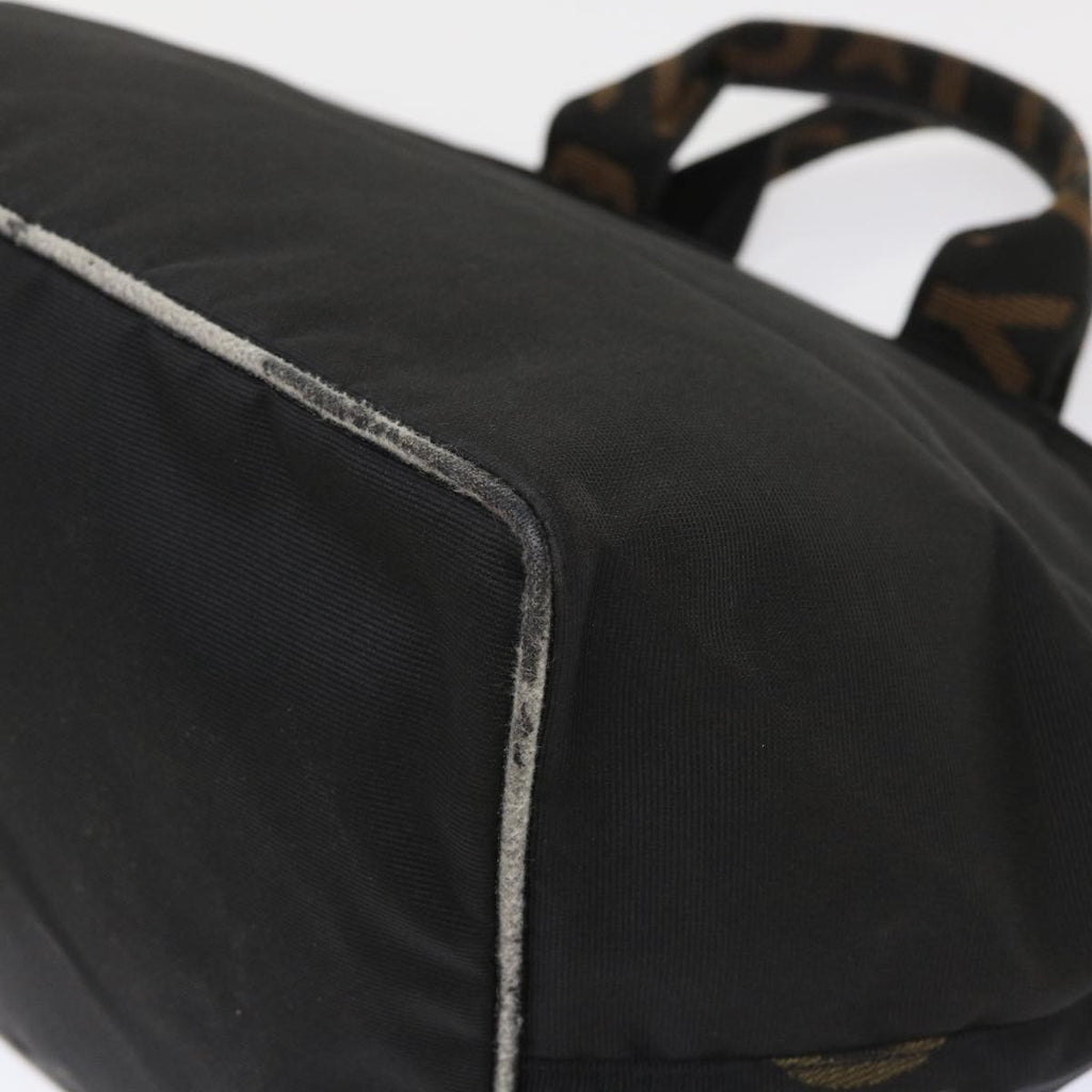 FENDI Hand Bag Nylon Black Brown 48222
