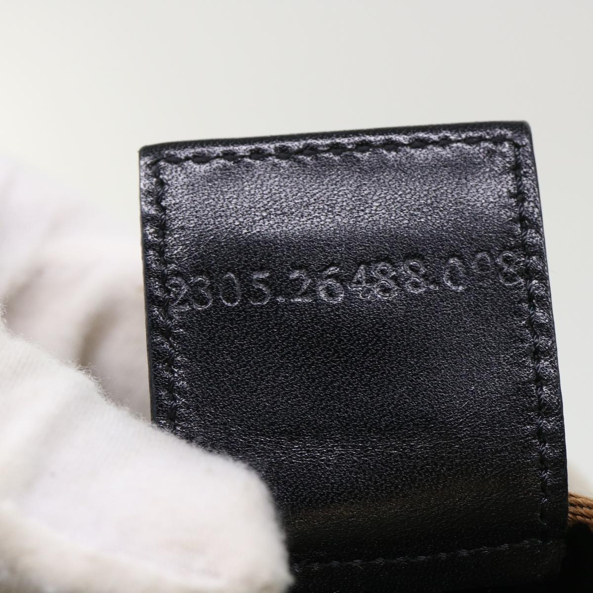 FENDI Hand Bag Nylon Black Brown 48222