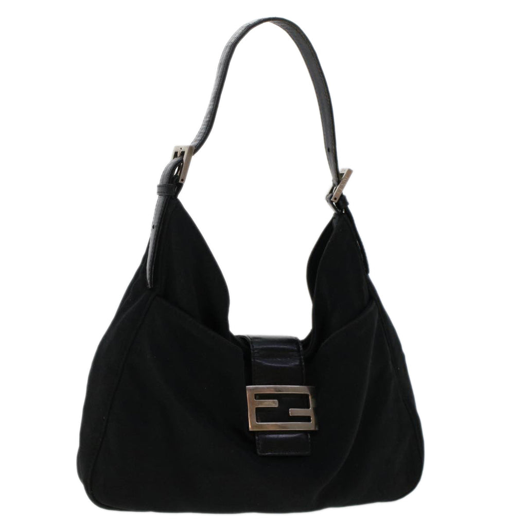 FENDI Shoulder Bag Nylon Black 48463