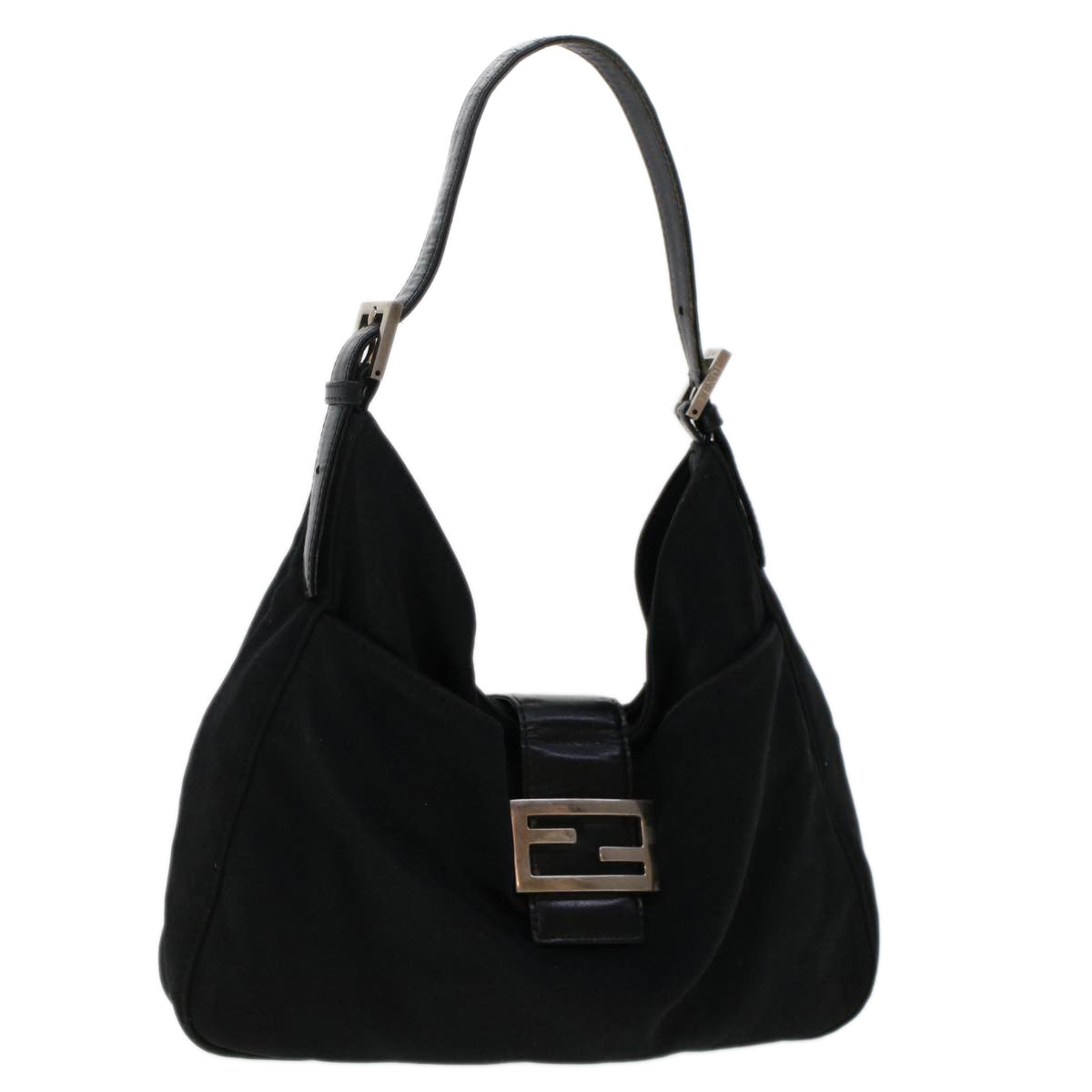 FENDI Shoulder Bag Nylon Black 48463