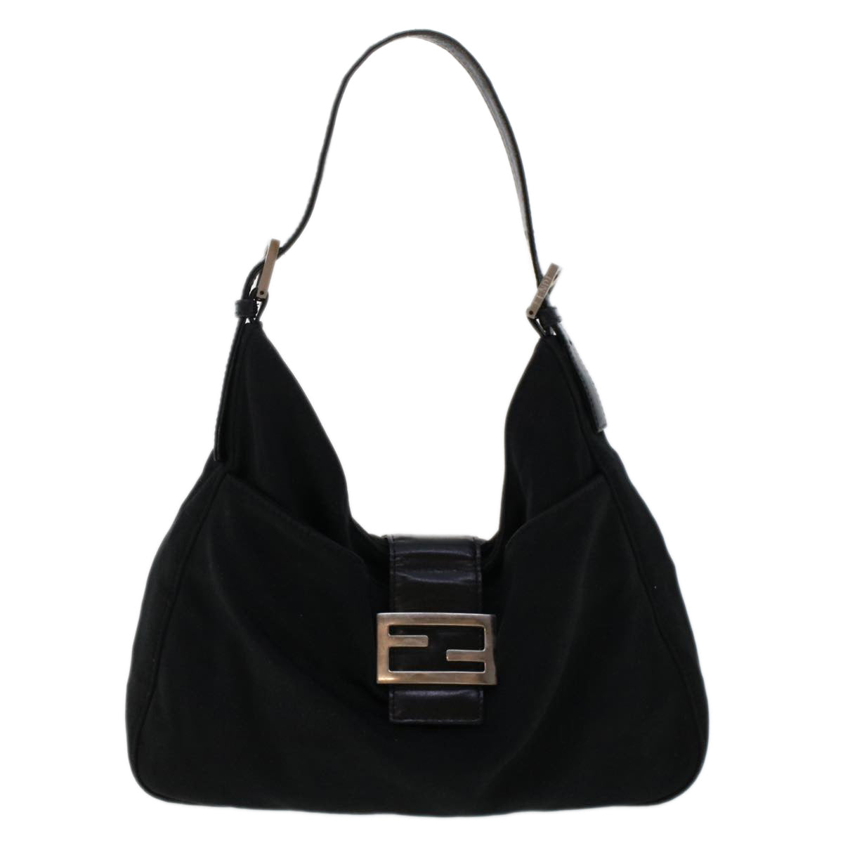 FENDI Shoulder Bag Nylon Black 48463