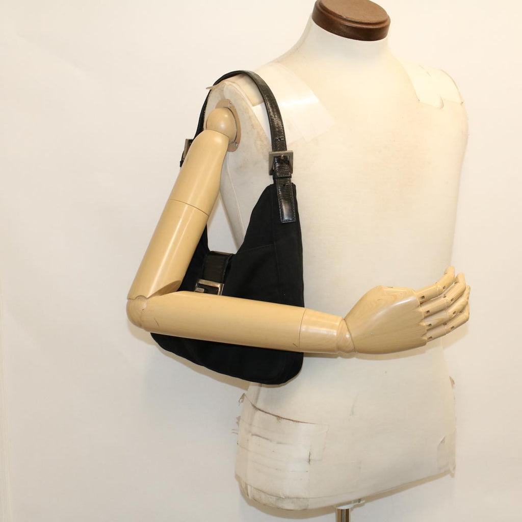 FENDI Shoulder Bag Nylon Black 48463