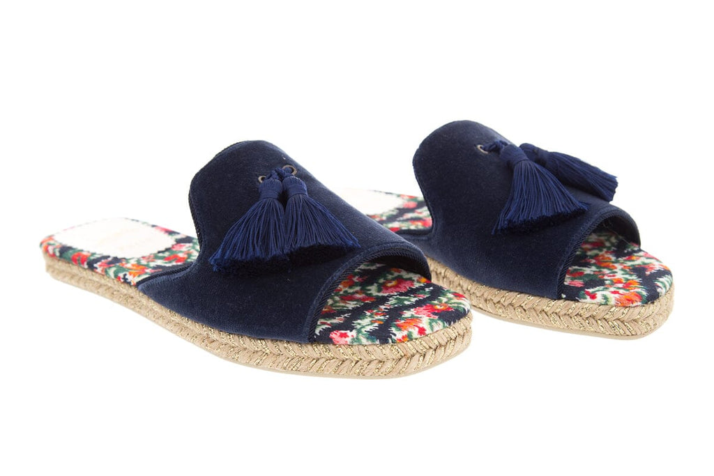 Christian Louboutin Navy Slides SZ 39