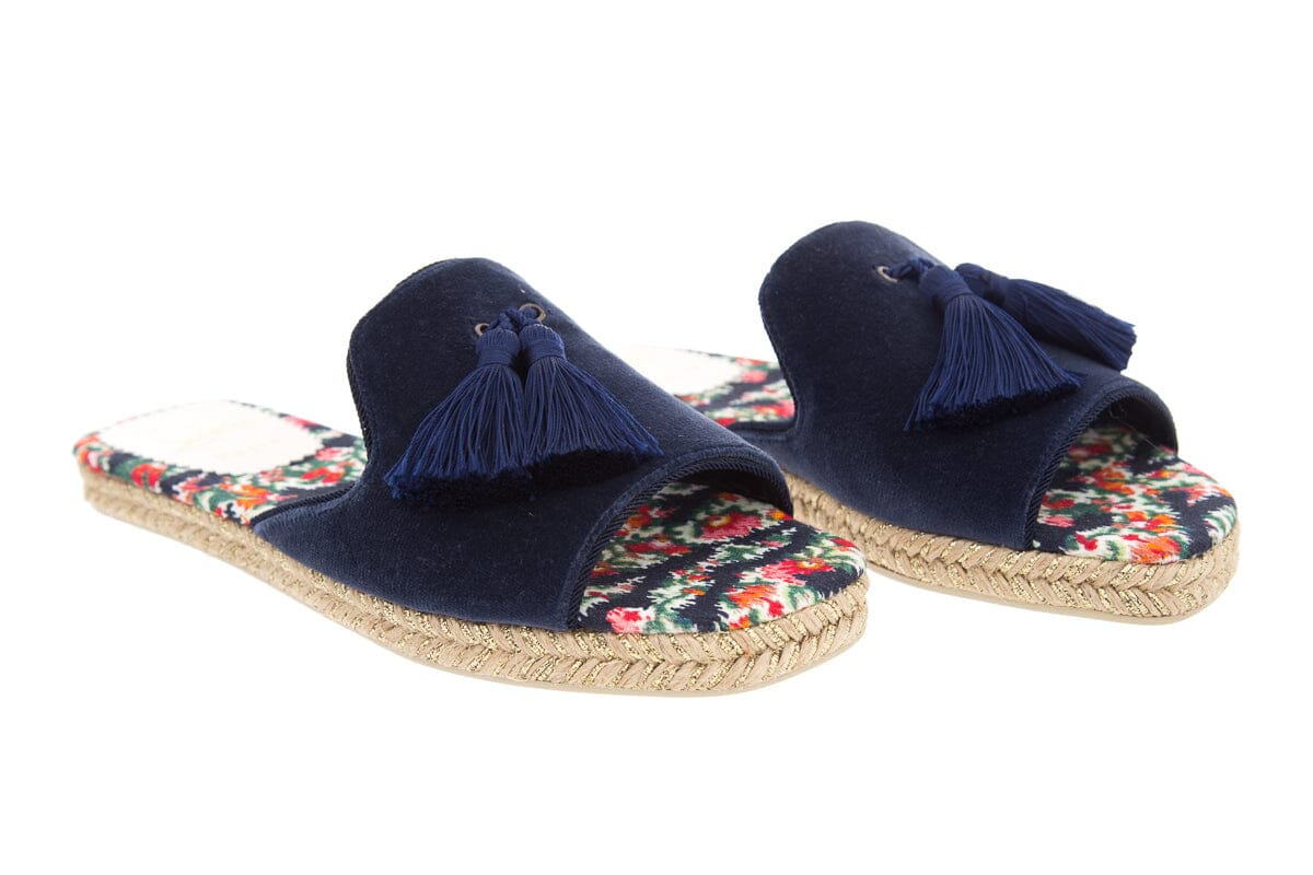 Christian Louboutin Navy Slides SZ 39