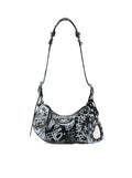 Balenciaga Women Shoulder Handbag Le Cagole Xs Bag Graffiti For Women In Black