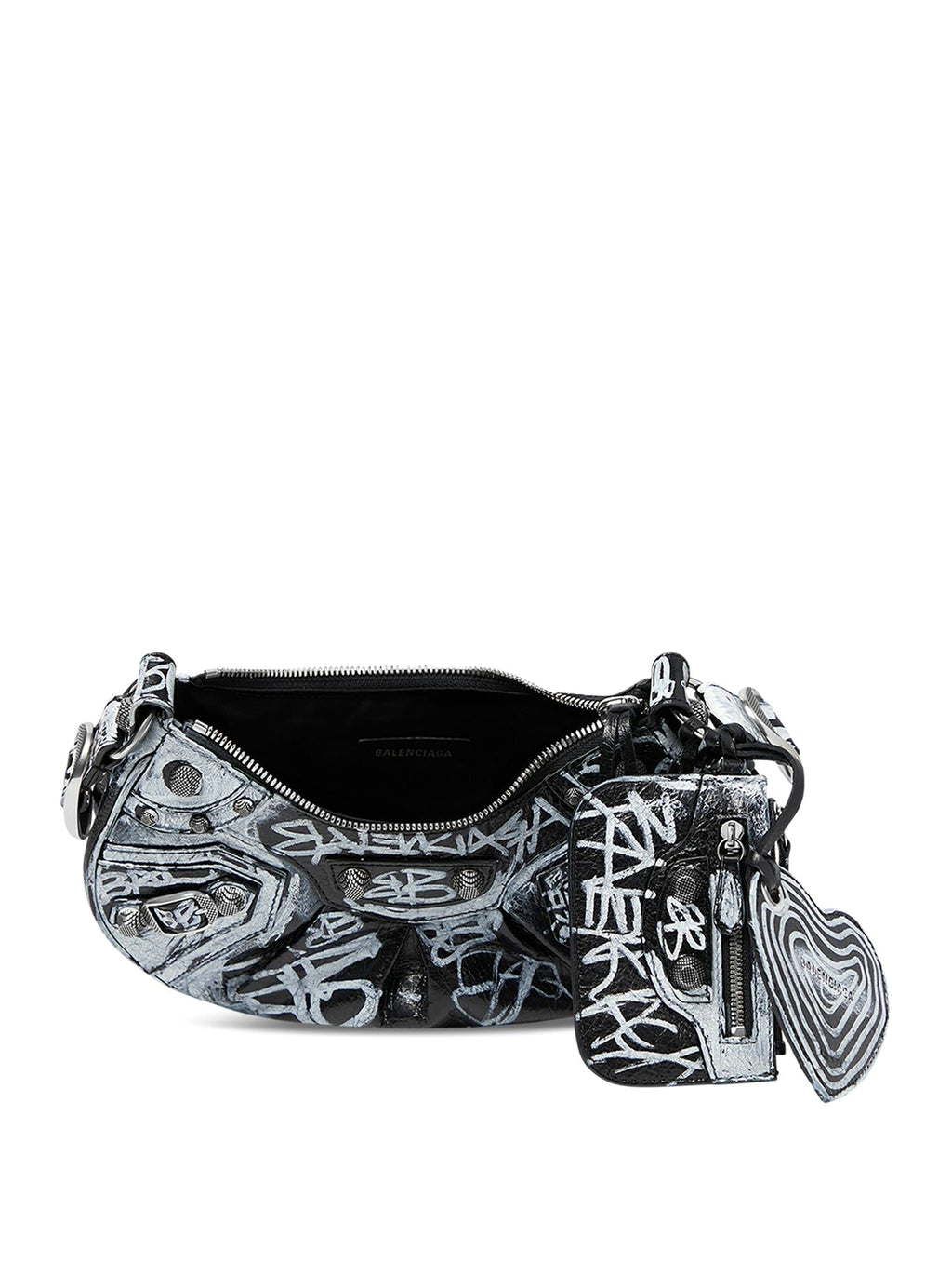 Balenciaga Women Shoulder Handbag Le Cagole Xs Bag Graffiti For Women In Black