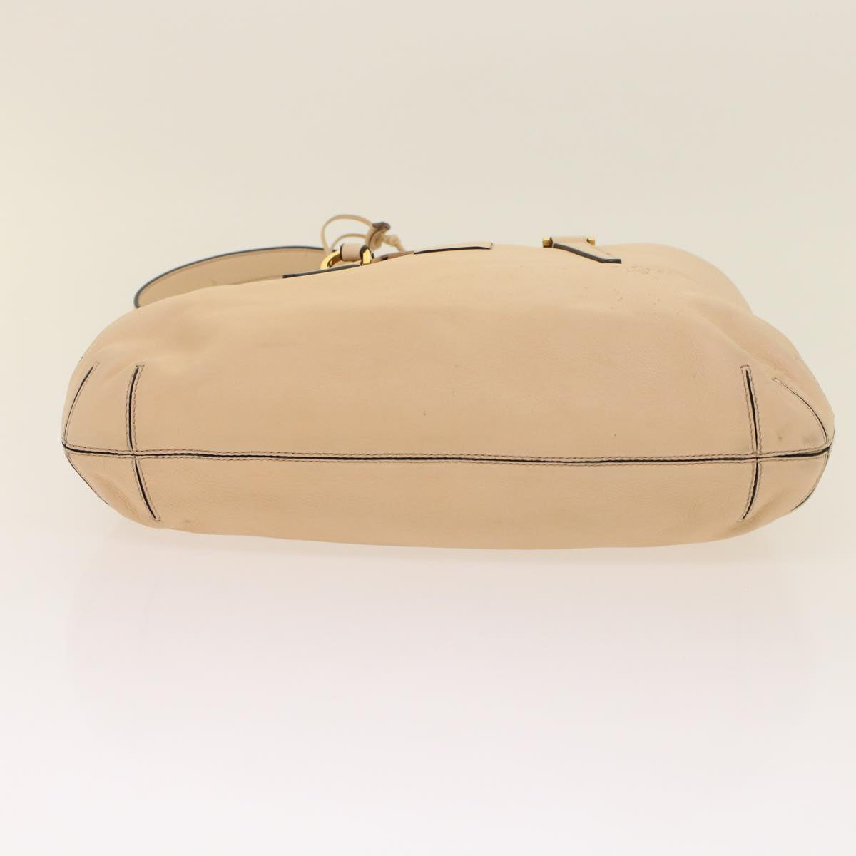 FENDI Hand Bag Suede Leather 2way Beige 48745