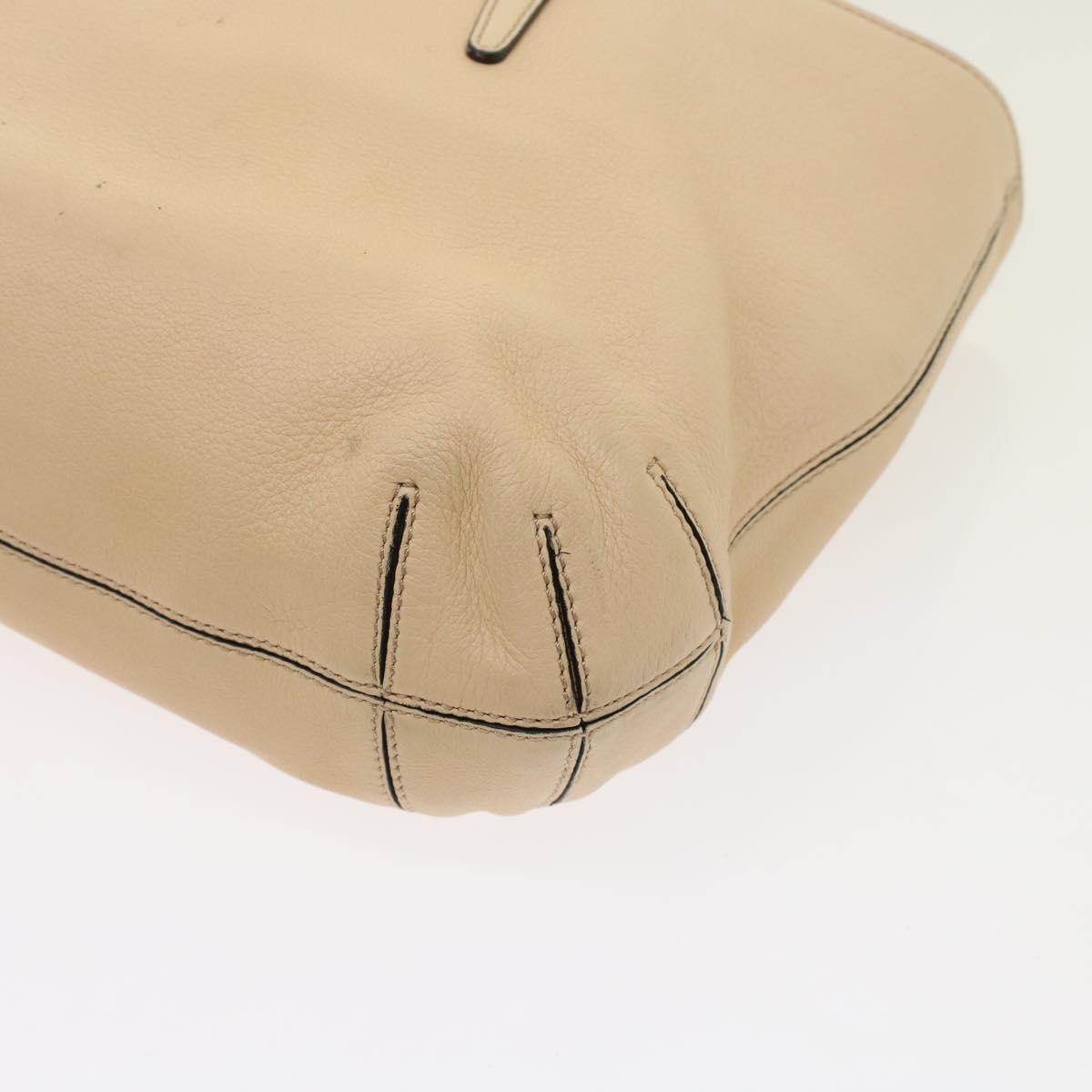 FENDI Hand Bag Suede Leather 2way Beige 48745