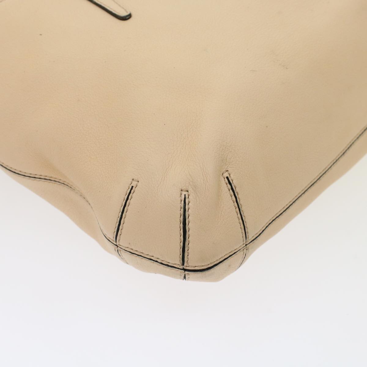 FENDI Hand Bag Suede Leather 2way Beige 48745