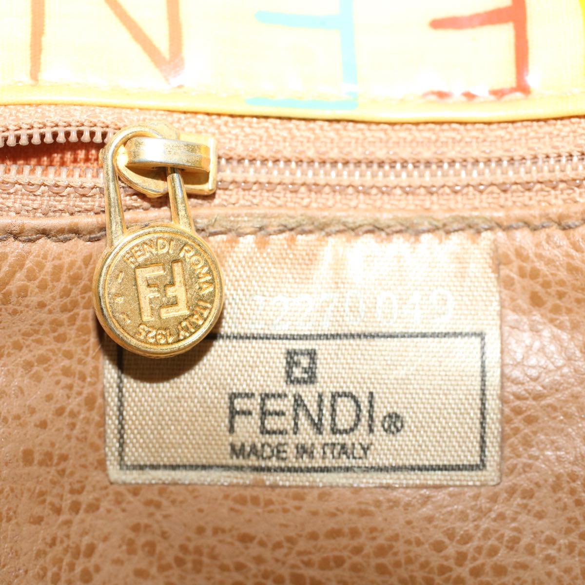 FENDI Hand Bag Patent leather Beige 48752