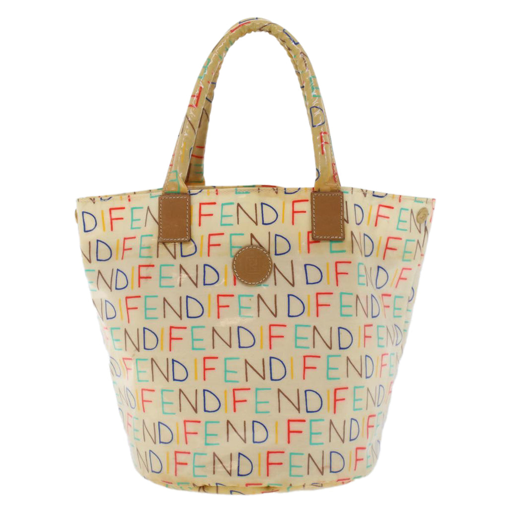 FENDI Hand Bag Patent leather Beige 48752