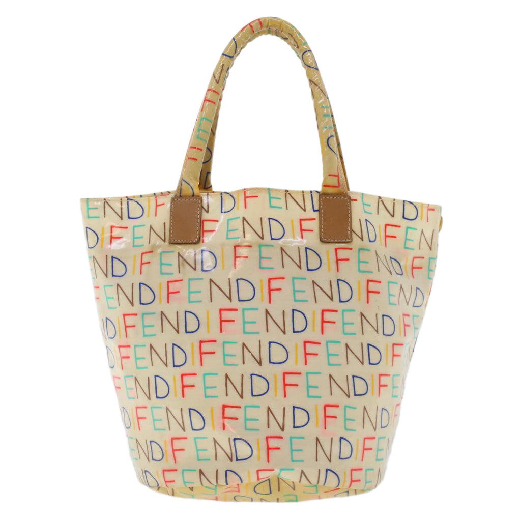 FENDI Hand Bag Patent leather Beige 48752