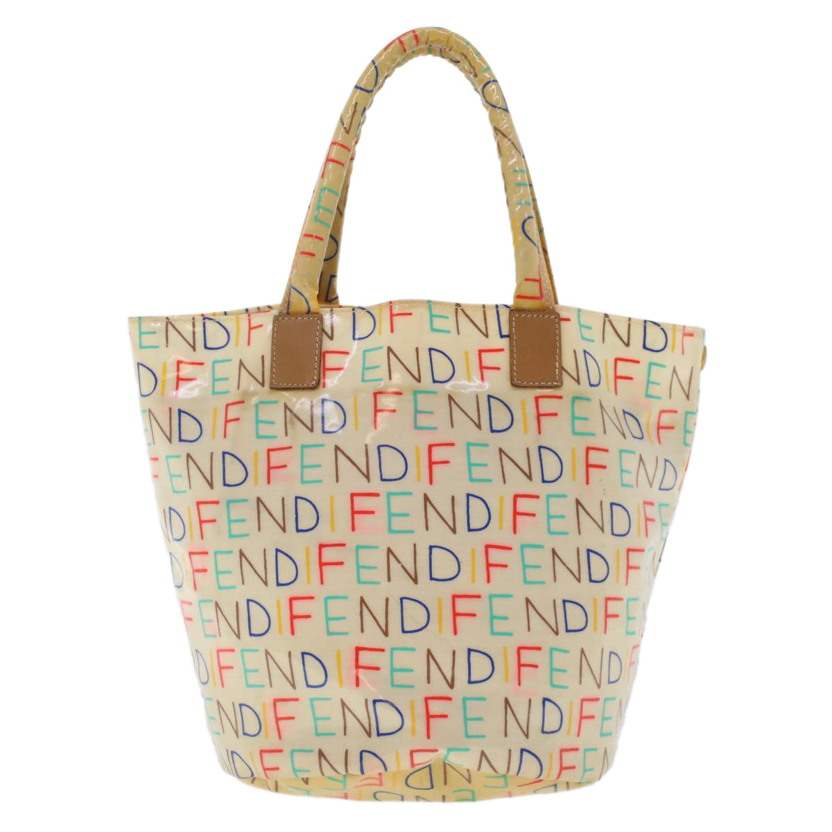 FENDI Hand Bag Patent leather Beige 48752