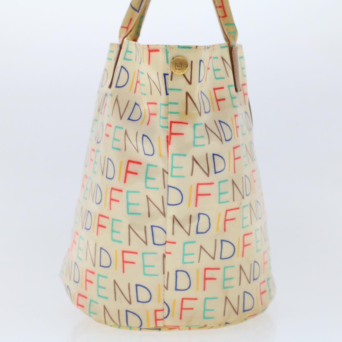 FENDI Hand Bag Patent leather Beige 48752