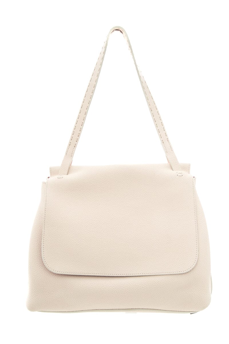 The Row Ivory Fine Grain Leather "The Sidekick" Handbag