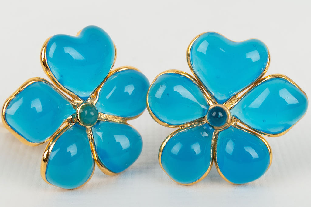 Boucles d'oreilles fleur Augustine