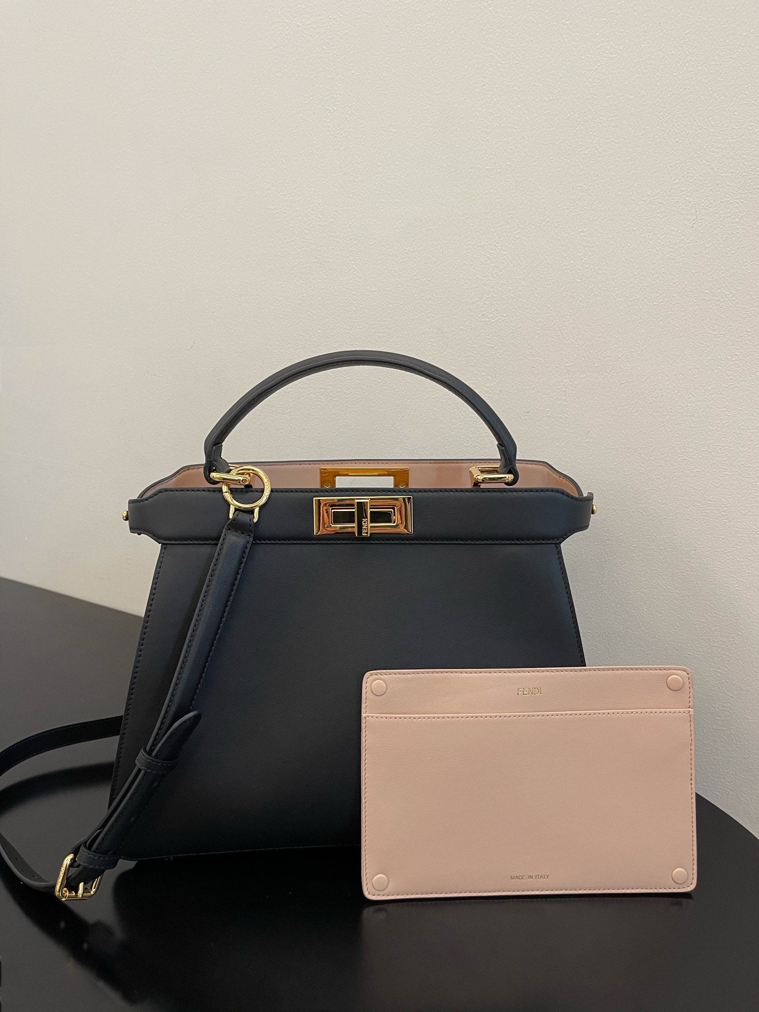 FI GlamI ISeeU Petite Black Small Bag For Woman 20cm/8in