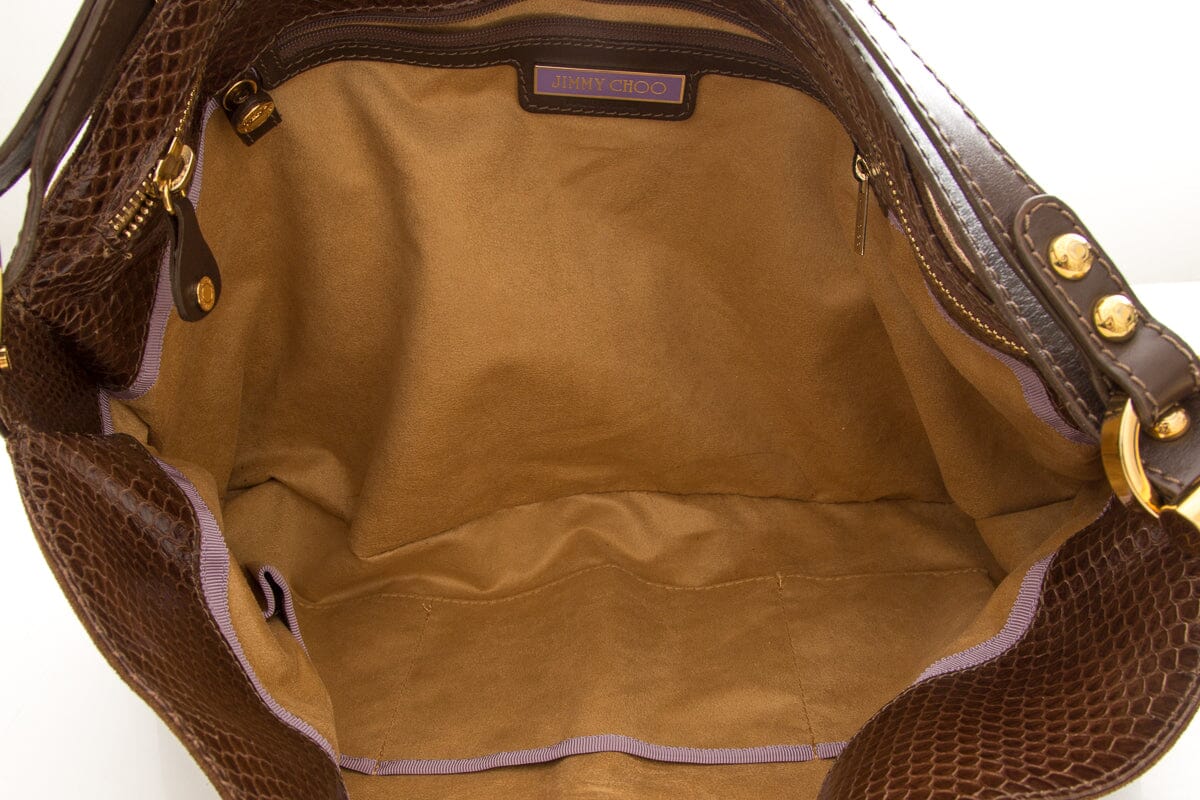 Jimmy Choo Brown Suede Shoulder Bag