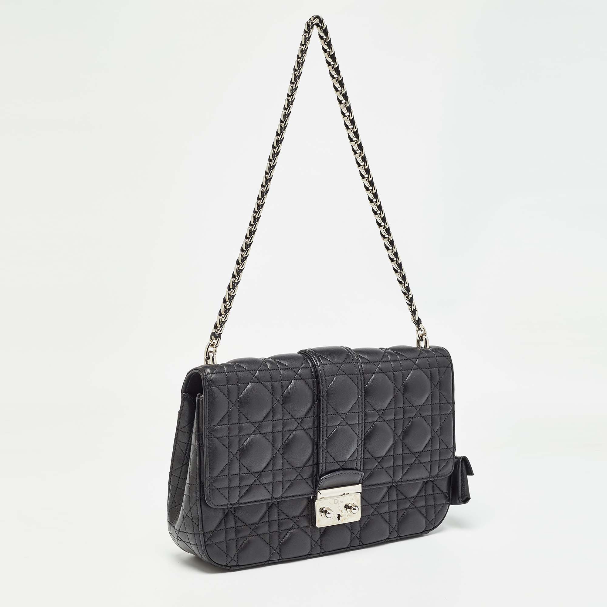 Dior  Cannage Leather Miss Dior Promenade Shoulder Bag