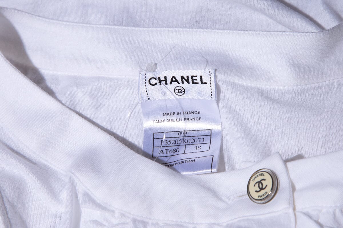 Chanel Ivory Ruffle Tank SZ 38