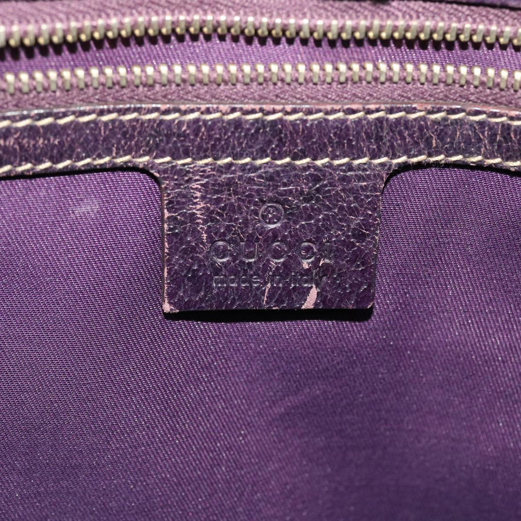 GUCCI GG Canvas Jackie Tote Bag Beige Purple 49056