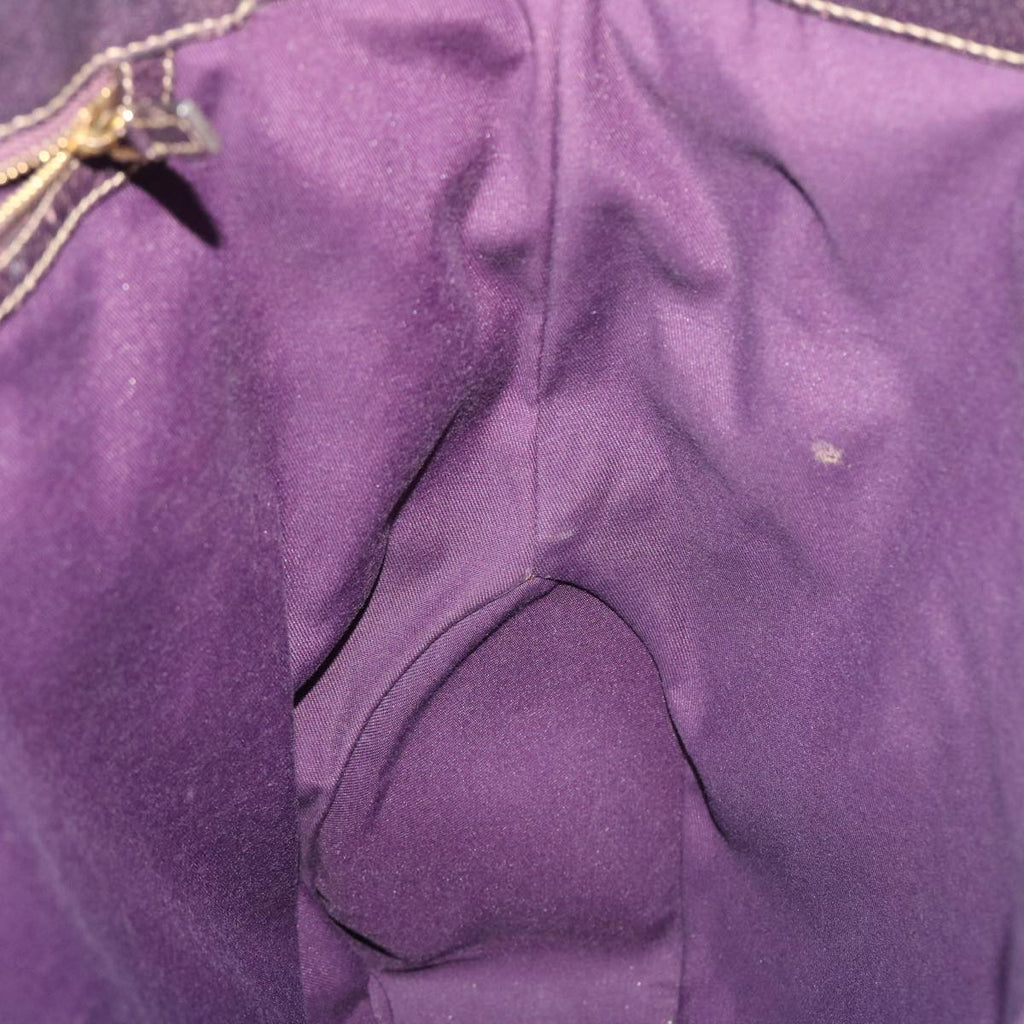 GUCCI GG Canvas Jackie Tote Bag Beige Purple 49056