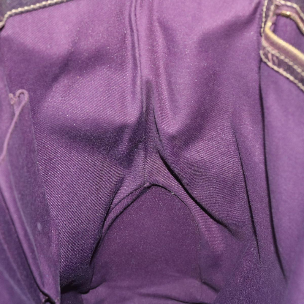 GUCCI GG Canvas Jackie Tote Bag Beige Purple 49056