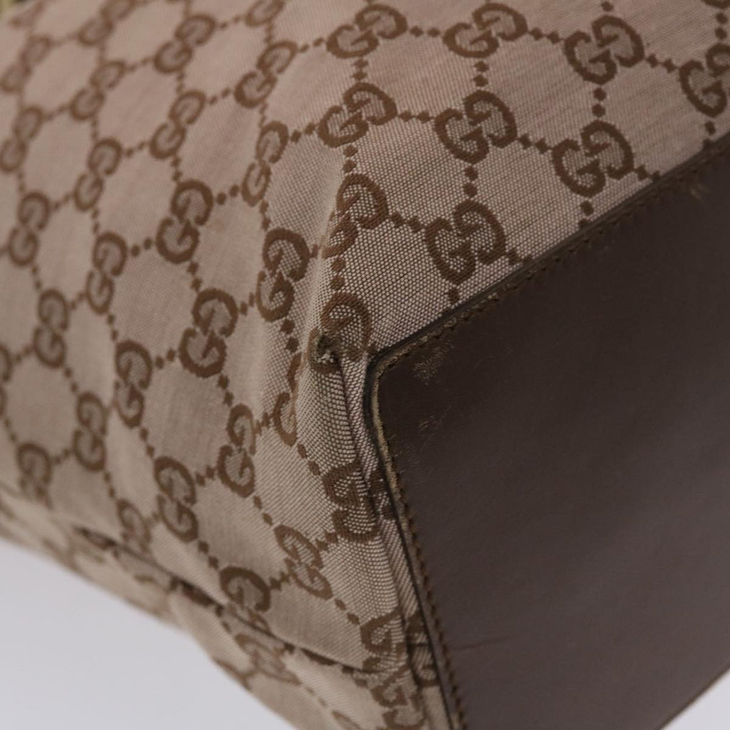 GUCCI GG Canvas Tote Bag Brown 49057