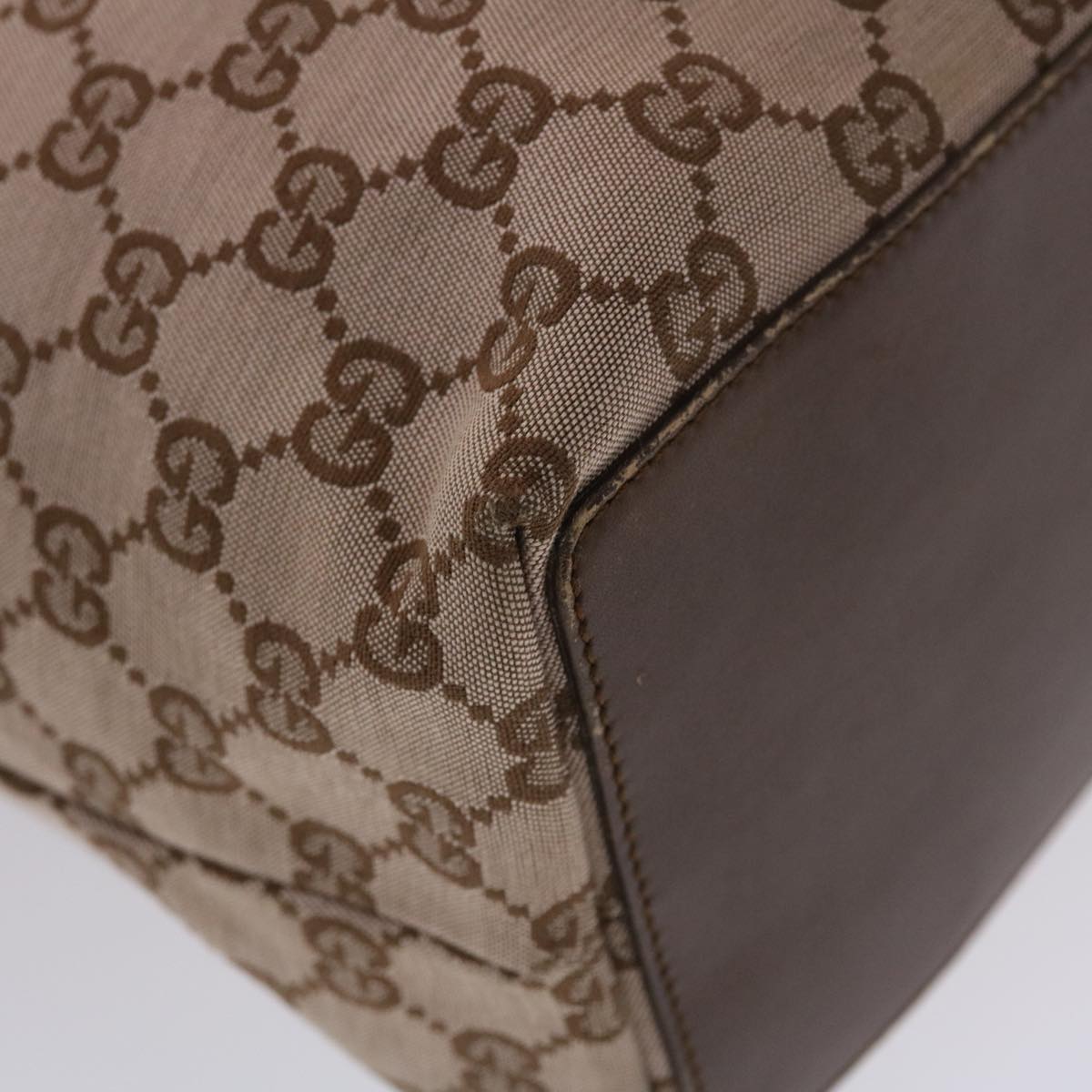 GUCCI GG Canvas Tote Bag Brown 49057