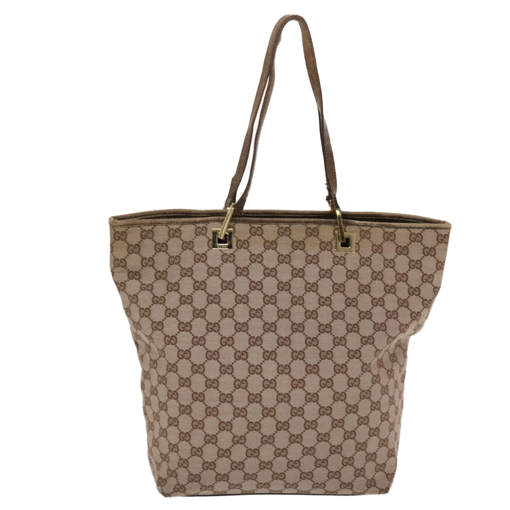 GUCCI GG Canvas Tote Bag Brown 49057