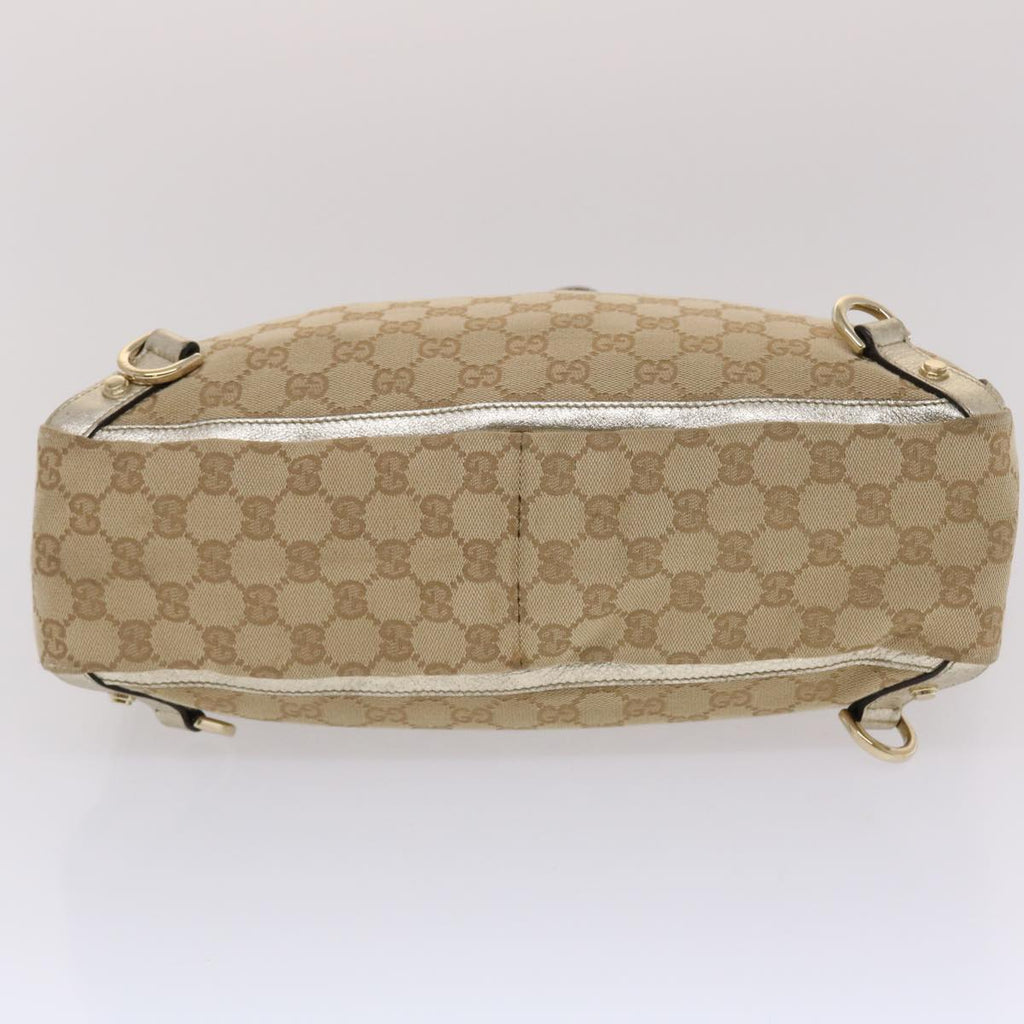 GUCCI GG Canvas Tote Bag Beige Gold 49062