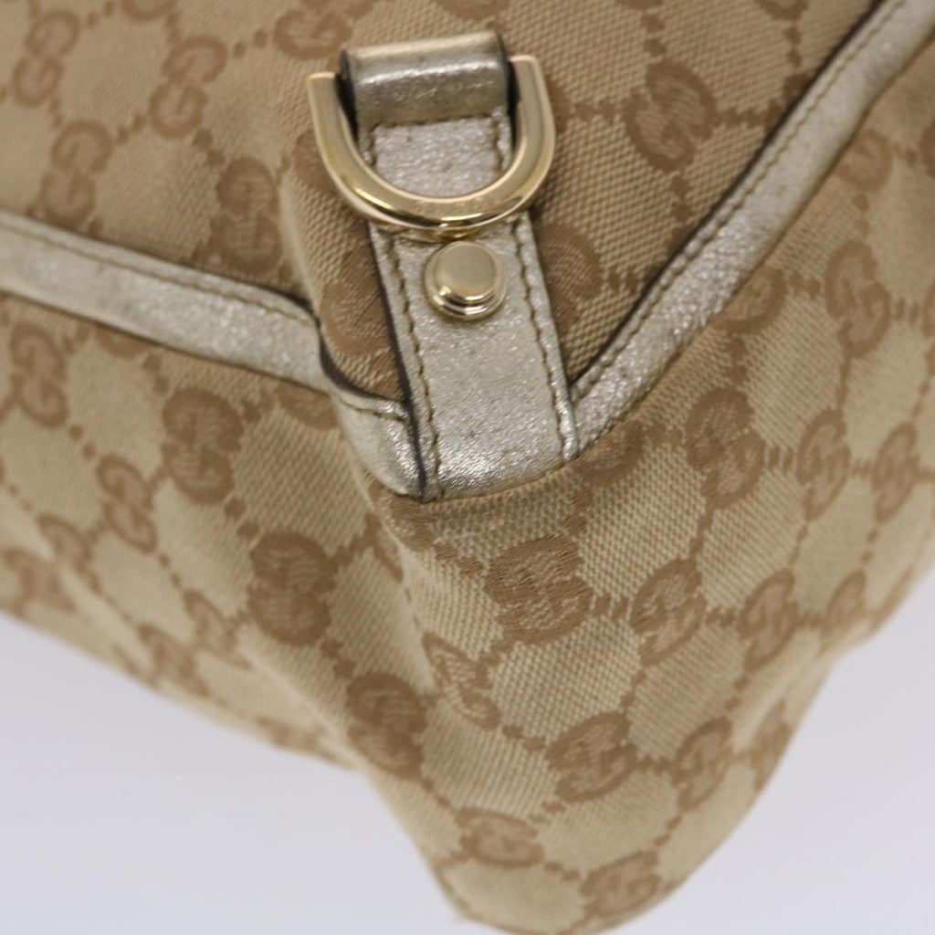 GUCCI GG Canvas Tote Bag Beige Gold 49062